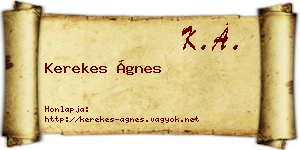 Kerekes Ágnes névjegykártya
